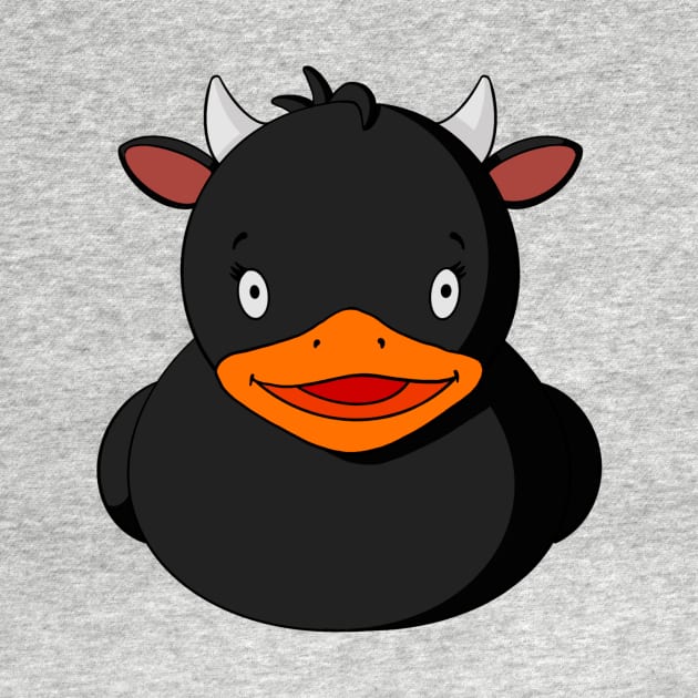 Black Bull Rubber Duck by Alisha Ober Designs